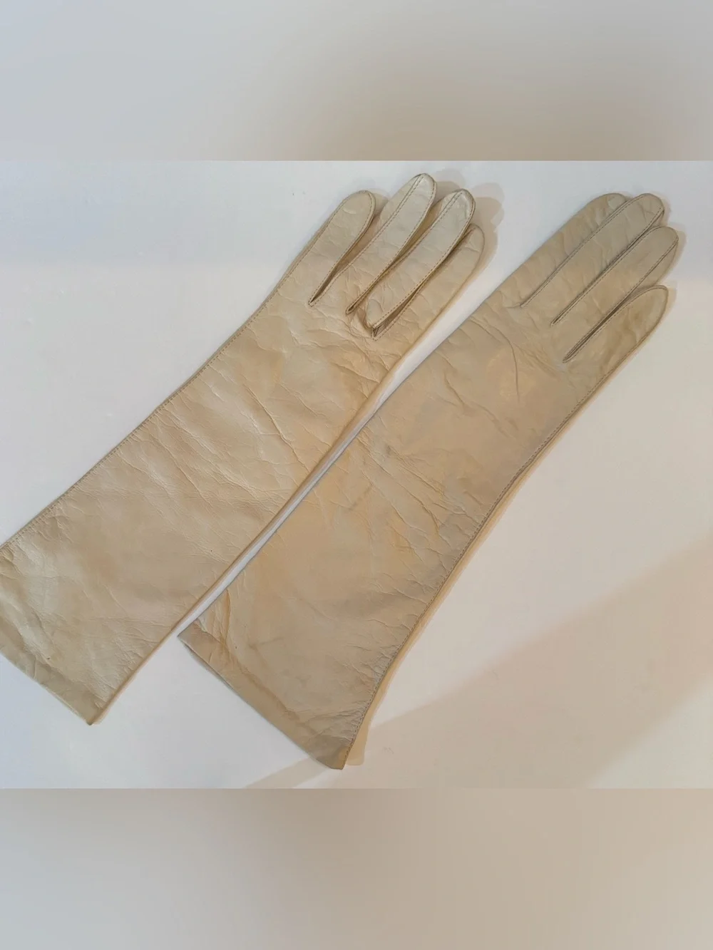 Vintage Fownes Leather Opera Gloves 100% Silk Lined